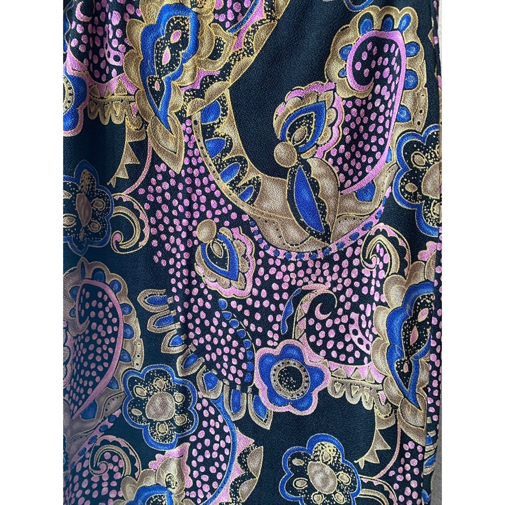 Vintage Mirasol Womens Jacket & Skirt Set Size L Black With Multicolor Cottageco - Picture 9 of 11